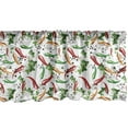 thumbnail image 1 of Ambesonne Food Window Valance, Mexican Colorful Peppers Art, 42" x 12", Dark Pink Green and Orange, 1 of 2