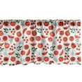 thumbnail image 1 of Ambesonne Food Window Valance, Tomatoes and Branch Leaves, 54" X 12", Vermilion and White, 1 of 3