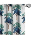 thumbnail image 1 of Ambesonne Forest 4-Panel Curtains, Aquarelle Trees Pattrern, 56"x95", Blue Seafoam and Cinnamon, 1 of 4