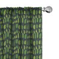 thumbnail image 1 of Ambesonne Forest Window Curtains, Exotic Leaves Botany Foliage, Each 28" W x 63" L, Green and Dark Blue Grey, 1 of 4