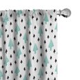 thumbnail image 1 of Ambesonne Forest Window Curtains, Woodland with Pine Trees, Each 28" W x 63" L, Green Charcoal Grey White, 1 of 4