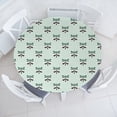 thumbnail image 1 of Ambesonne Forest Animals Fitted Round Tablecloth, Racoon Pattern Print, 36"- 40" Diameter, Mint Green Laurel Green, 1 of 5