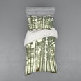thumbnail image 1 of Ambesonne Forest Bedding Set 3 Pcs, Pine Trees Deer Motif, Twin XL, Sage Green Cream Brown, 1 of 2