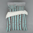 thumbnail image 1 of Ambesonne Forest Bedding Set 4 Pcs, Birch Tree Silhouettes, Queen, Pale Blue Maroon Cream, 1 of 3