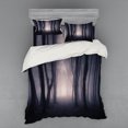 thumbnail image 1 of Ambesonne Forest Bedding Set 4 Pcs, Deep in Spooky Jungle, Queen, Dark Grey Purple, 1 of 3