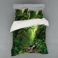 thumbnail image 1 of Ambesonne Forest Bedding Set 4 Pcs, Spring in Nepal Footpath, Queen, Green Brown, 1 of 2