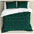 thumbnail image 1 of Ambesonne Forest Duvet Cover Sets, Mother Nature Growth Leaves, 2-Queen, Dark Teal and Magenta, 1 of 3