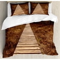 thumbnail image 1 of Ambesonne Forest Duvet Cover Sets, Wooden Path Adventure, 2-King, Brown Green, 1 of 3