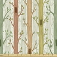 thumbnail image 1 of Ambesonne Forest Fabric by the Yard Upholstery, Bird Nest Trees Leaves Art, 2 Yards, Ivory and Multicolor, 1 of 5