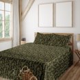 thumbnail image 1 of Ambesonne Forest Fitted & Flat Sheet with Shams 4 Pcs Set, Minimalist Branches Leaves, King, Pale Green and Evergreen, 1 of 5
