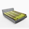 thumbnail image 1 of Ambesonne Forest Fitted Sheet, Misty Spring Nature, Full Size, Green Beige, 1 of 3