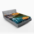 thumbnail image 1 of Ambesonne Forest Fitted Sheet, Moraine Lake Canadian, Queen Size, Multicolor, 1 of 2