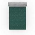 thumbnail image 1 of Ambesonne Forest Fitted Sheet, Nature Tropical Jungle Leafy, King Size, Dark Teal Earth Yellow, 1 of 5