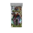 thumbnail image 1 of Ambesonne Forest Fitted Sheet & Pillow Sham Set, Abstract Goth Tree and Cave, Twin, Multicolor, 1 of 2