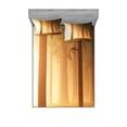thumbnail image 1 of Ambesonne Forest Fitted Sheet & Pillow Sham Set, Foggy Woodland, Queen, Tan, 1 of 2