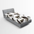 thumbnail image 1 of Ambesonne Forest Fitted Sheet, s Tusk Ear, Twin Size, Sepia White, 1 of 3