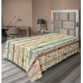 thumbnail image 1 of Ambesonne Forest Flat Sheet, Bird Nest Trees Leaves Art, Twin Size, Ivory and Multicolor, 1 of 1