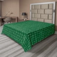 thumbnail image 1 of Ambesonne Forest Flat Sheet, Doodle Trees Monochrome Art, King Size, Green White, 1 of 1