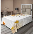 thumbnail image 1 of Ambesonne Forest Flat Sheet, Maple Leaves in Autumn, TwinXL Size, Tan Yellow Orange, 1 of 1