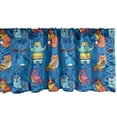 thumbnail image 1 of Ambesonne Forest Friends Window Valance, Animals Art, 42" x 18", Cobalt Blue Multicolor, 1 of 3