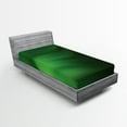 thumbnail image 1 of Ambesonne Forest Green Fitted Sheet, Green Ombre Effect, Twin Size, Forest Green Pale Green, 1 of 3