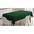 thumbnail image 1 of Ambesonne Forest Green Tablecloth Rectangular Table Cover, Grid Tile Polygons, 60"x84", Green Black, 1 of 3