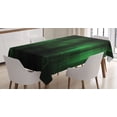 thumbnail image 1 of Ambesonne Forest Green Tablecloth Rectangular Table Cover, Technology Pattern, 60"x84", Green Black, 1 of 4