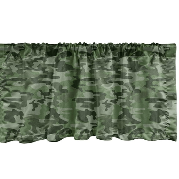 Ambesonne Forest Green Window Valance, Uniform Pattern, 54" X 18", Multicolor