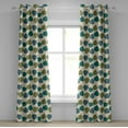 thumbnail image 1 of Ambesonne Forest Grommet Curtain, Autumn Neutral Colors Art, 50"x72", Jade Green Pale Khaki, 1 of 5