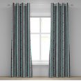 thumbnail image 1 of Ambesonne Forest Grommet Curtain, Birch Tree Silhouettes, 50" x 120", Pale Blue Maroon Cream, 1 of 6