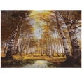thumbnail image 1 of Ambesonne Forest Jigsaw Puzzle Durable Cardboard, Autumn Birch Trees River, 1000 pcs, Yellow Brown White, 1 of 5