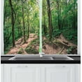thumbnail image 1 of Ambesonne Forest Kitchen Curtains, Nature Picturesque Jungle, 55"x45", Tan Olive Green, 1 of 1