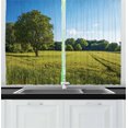 thumbnail image 1 of Ambesonne Forest Kitchen Curtains, Uplifting Nature Photo, 55"x39", Green Blue, 1 of 2
