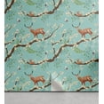 thumbnail image 1 of Ambesonne Forest Peel & Stick Wallpaper for Home, Bird Sika Deer Japanese Art, 13"x100", Seafoam and Umber, 1 of 6