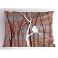 thumbnail image 1 of Ambesonne Forest Pillow Sham, Bird on Leafless Branch, 26" X 20", Multicolor, 1 of 2