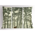 thumbnail image 1 of Ambesonne Forest Pillow Sham, Pine Trees Deer Motif, 26" X 20", Sage Green Cream Brown, 1 of 2