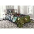 thumbnail image 1 of Ambesonne Forest Quilted Bedspread Set 2 Pcs, Abstract Goth Tree and Cave, Twin Size, Multicolor, 1 of 3