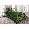 thumbnail image 1 of Ambesonne Forest Quilted Bedspread Set 2 Pcs, Spring in Nepal Footpath, Twin Size, Green Brown, 1 of 3