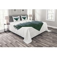 thumbnail image 1 of Ambesonne Forest Quilted Bedspread Set 3 Pcs, Coniferous Tree Design, King Size, Dark Green Slate Blue, 1 of 5