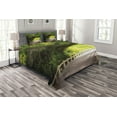 thumbnail image 1 of Ambesonne Forest Quilted Bedspread Set 3 Pcs, Nature Boardwalk Archway, King Size, Beige Green Brown, 1 of 3