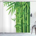 thumbnail image 1 of Ambesonne Forest Shower Curtain, Japanese Tree Leaf Artwork, 69"Wx84"L, White and Green, 1 of 4