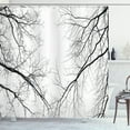 thumbnail image 1 of Ambesonne Forest Shower Curtain, Leafless Scary Branches, 69"Wx75"L, Black and White, 1 of 3