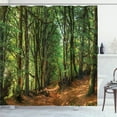 thumbnail image 1 of Ambesonne Forest Shower Curtain, Woodland Pathway Scene, 69"Wx84"L, Green Brown, 1 of 5