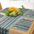 thumbnail image 1 of Ambesonne Forest Table Runner & Placemats, Birch Tree Silhouettes, Placemat 4 pcs + Runner 12"x72", Pale Blue Maroon Cream, 1 of 2