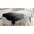 thumbnail image 1 of Ambesonne Forest Tablecloth Rectangular Table Cover, Abstract Wild Spruces, 60"x84", Black Grey White, 1 of 4