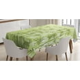 thumbnail image 1 of Ambesonne Forest Tablecloth Rectangular Table Cover, Jungle Vibe Nature Pattern, 60"x84", Pale Green and Dark Green, 1 of 4
