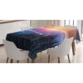 thumbnail image 1 of Ambesonne Forest Tablecloth Rectangular Table Cover, Sunset in Mountains, 60"x84", Orange Blue, 1 of 4