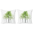 thumbnail image 1 of Ambesonne Forest Throw Pillow Cover 2 Pack, Hand Drawn Nature Motif, 20", Green Black White, 1 of 7