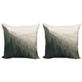 thumbnail image 1 of Ambesonne Forest Throw Pillow Cover 2 Pack, Scandinavian Nature, 24", Cream Tan Dark Green, 1 of 2