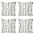 thumbnail image 1 of Ambesonne Forest Throw Pillow Cover 4 Pack, Dense Tree Formation, 18", Multicolor, 1 of 5